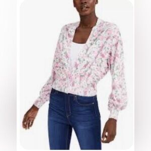 INC International Concepts Pink floral print Knit Top Size: M
